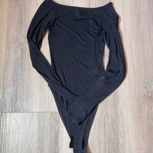 H&M Black Divided Top